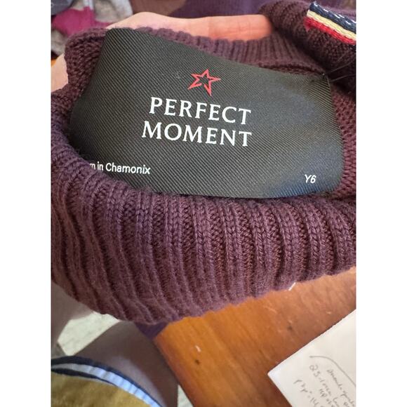 PERFECT MOMENT Kids Burgundy 'Ski' Merino Wool Turtleneck Sz 6 NWT $196 - Picture 9 of 14